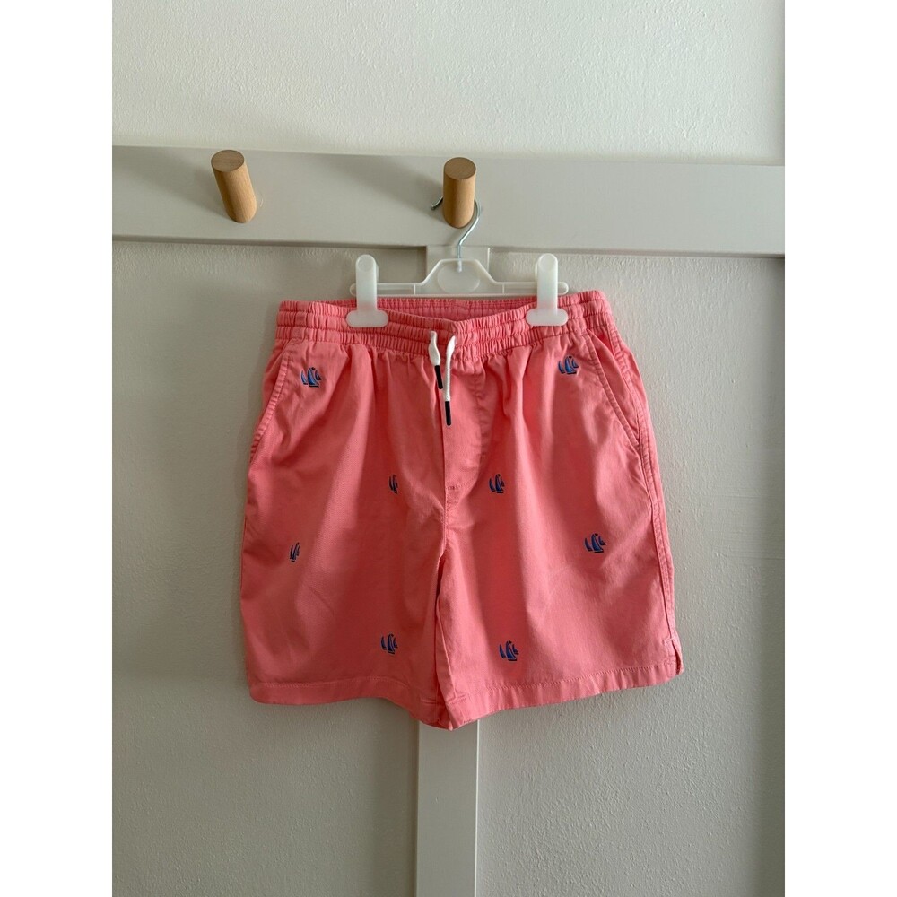 Vineyard Vines Embroidered Boat Whales Shorts Boys Large 18 drawstring EUC